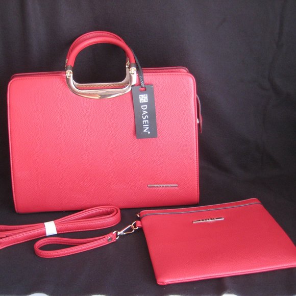 DASEIN Faux Leather Handbag/Satchel/Purse w/Shoulder Strap & Matching Wallet - Picture 1 of 10